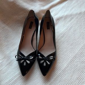 Patent leather kitten heels